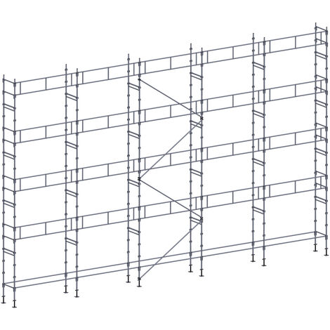 Echafaudage façadier 160 m² garde-corps