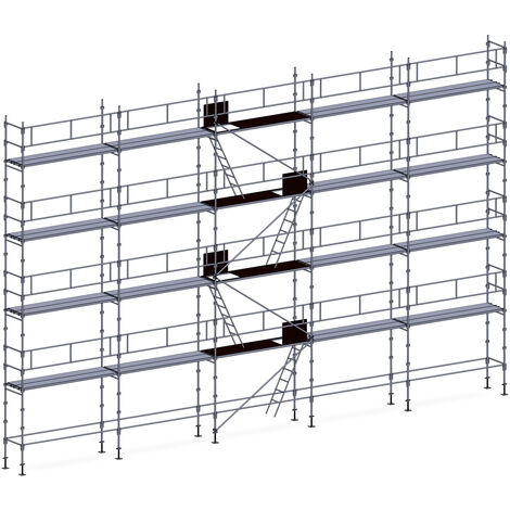 Echafaudage façadier 160 m² garde-corps planchers