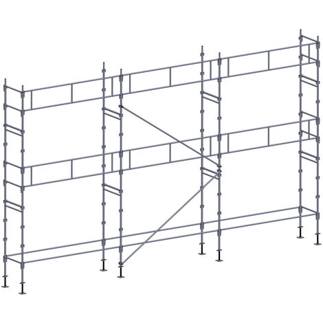 Echafaudage façadier 60 m² garde-corps