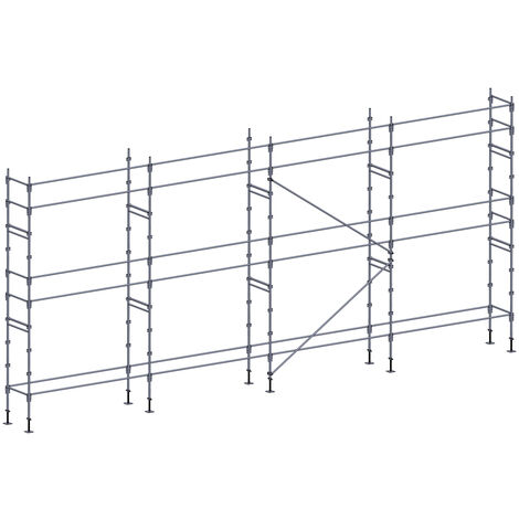 Echafaudage façadier 78 m² lisses