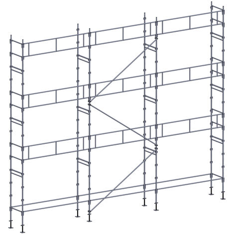 Echafaudage façadier 80 m² garde-corps