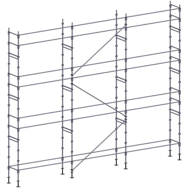 Echafaudage façadier 80 m² lisses