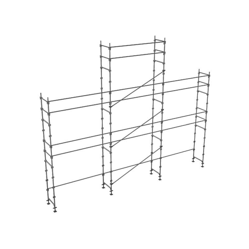 Matisère - Echafaudage fixe de façade 68m² - Structure seule - Version lisses - DUO68-PI-S
