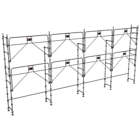 Echafaudage fixe de façade 78m² - Structure seule - Version garde-corps - DUO78GC-S