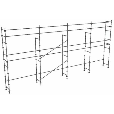 Echafaudage fixe de façade 78m² - Structure seule - Version lisses - DUO78-S