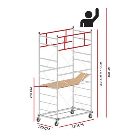 Echafaudage M5 LUX (Hauteur de travail 4,50 m)