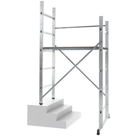 Echafaudage pour escalier intérieur et extérieur 0,9m/2,9m en aluminium Hailo Hobby 3