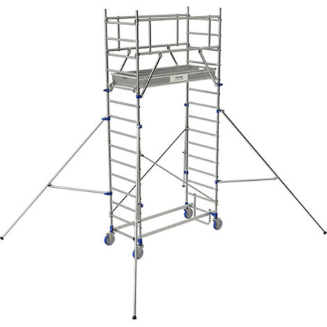 Echafaudage roulant 1 plateau - Hauteur de travail max 4.85m - 26403630