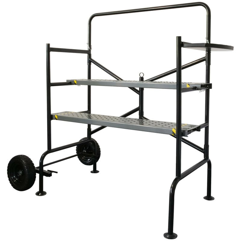 Echafaudage roulant Jardin - hauteur de travail 83cm - Pliable roues increvables - Echafaudage mobile sur roues - 150Kg