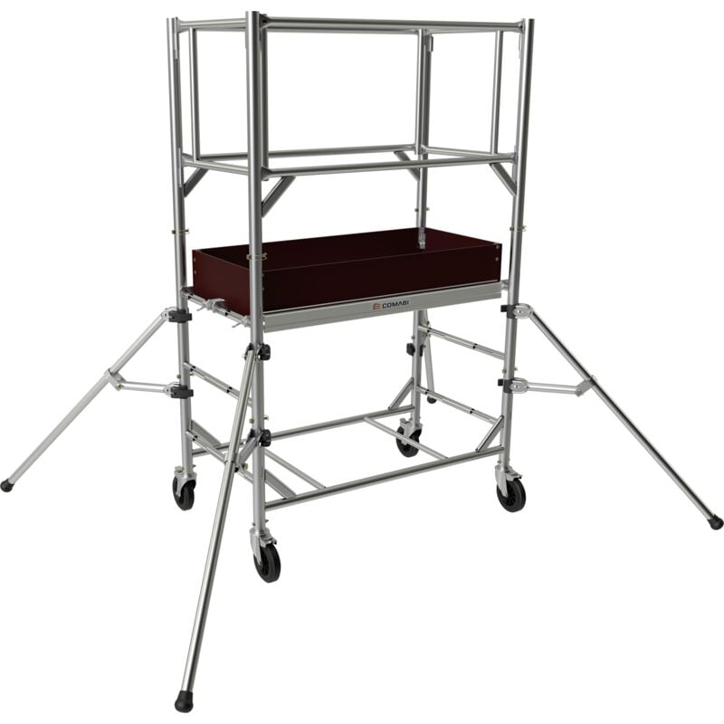 Tubesca Comabi - Echafaudage roulant acier goliath 120 Hauteur Travail 3,00 m