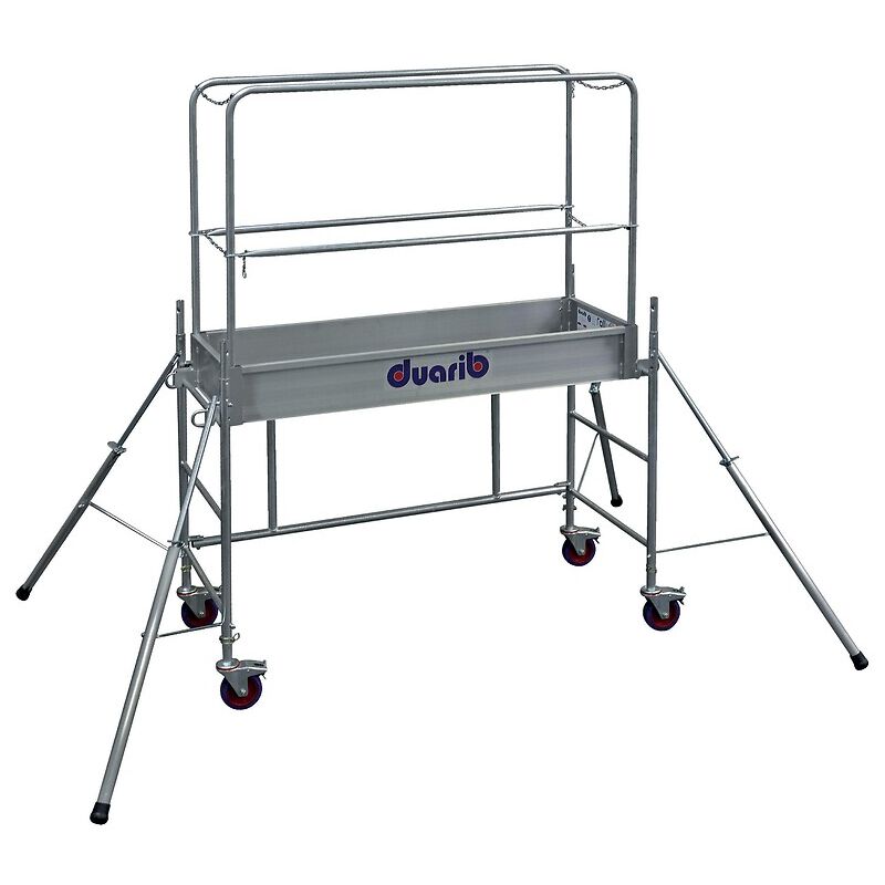 Duarib - chafaudage roulant acier Rolly 2, 1 plancher, hauteur de travail maxi 3,80 m, 1 plancher