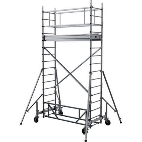 Echafaudage roulant alu - Hauteur de travail max 5.00m - EC316T