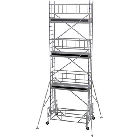 Echafaudage roulant alu - Hauteur de travail max 8.30m - IPP-0624T