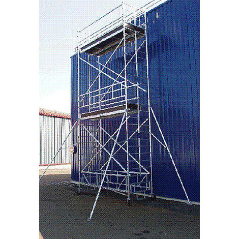 Echafaudage roulant alu - Hauteur de travail max 9.30m - TLR-0730T