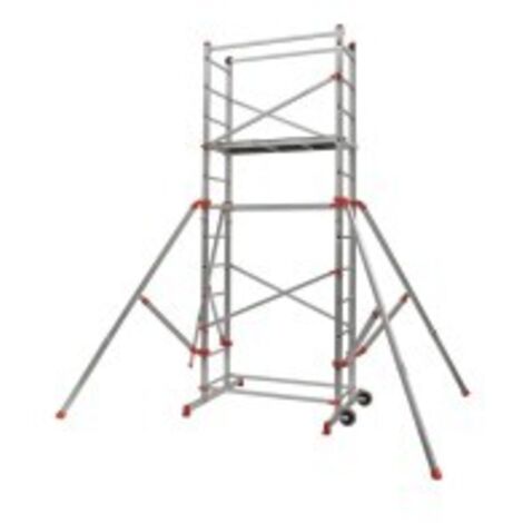 Échafaudage roulant aluminium Dynamic - Hauteur de travail 4,45 m