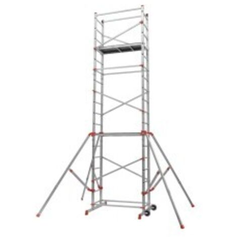 Échafaudage roulant aluminium Dynamic - Hauteur de travail 6,13 m