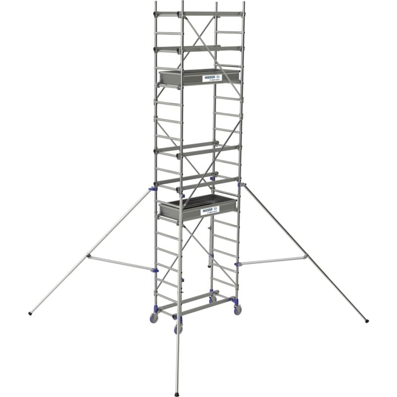 Tubesca Comabi - Echafaudage roulant aluminium insider Hauteur travail 4,85 m