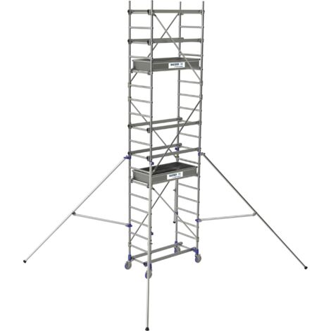 Echafaudage roulant aluminium INSIDER Hauteur travail 4,85 m Tubesca Comabi
