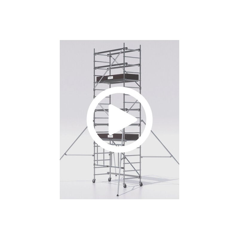 Tubesca Comabi - Echafaudage roulant aluminium runner Hauteur Travail 4,60 m
