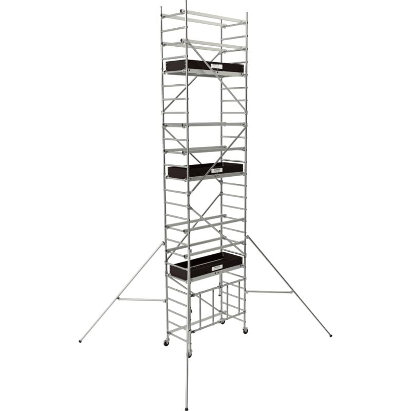 Tubesca Comabi - Echafaudage roulant aluminium runner Hauteur Travail 7,60 m