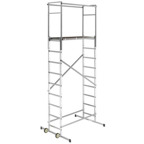 Hailo - Echafaudage alu hauteur travail 4m50 - HOBBYSTEP H5