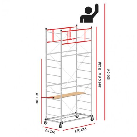 Echafaudage SCEDILUX (Hauteur de travail 5 m)