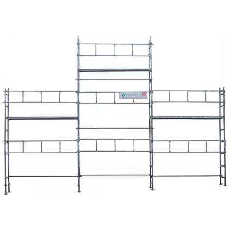 Echafaudages Stéphanois – Échafaudage spécial faitage 7m x 9m – Acier peint – Hauteur de travail jusqu'à 7m – Charge maximale 413kg – Installation rapide