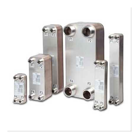 Echangeur à plaques PWT 40 - 10 plaques, H=194mm, FF3/4'', surface 0,456m²