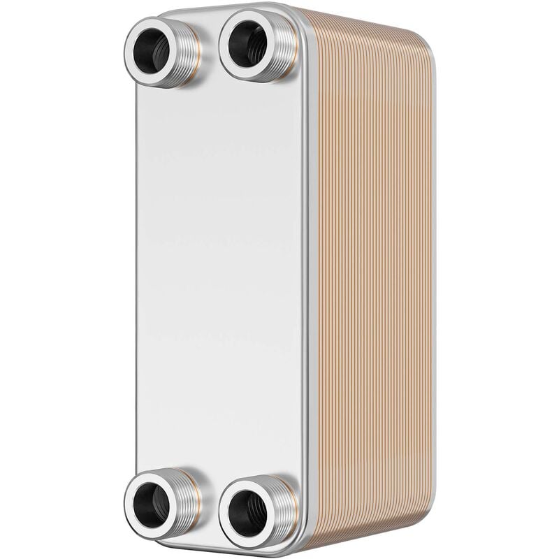 Wiltec - changeur de chaleur thermique avec 40 plaques – 286 x 116 x 1086 mm – max. 230 kW – 2 l par passe – en Acier inoxydable – pour Eau Solaire