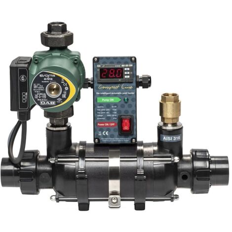Échangeur thermique piscine KWT 45 kW avec pompe de circulation