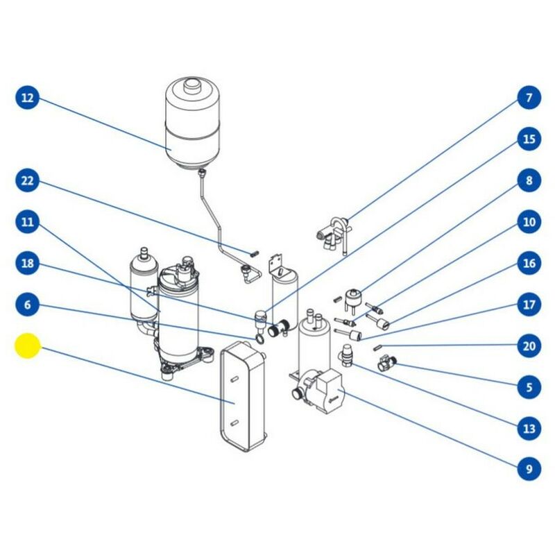 Changeur thermique pour pompe à chaleur air - eau