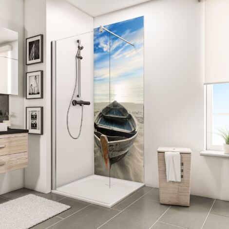 Schulte – Panneau mural de douche 3mm – Revêtement hydrofuge pour rénovation – Installation rapide sans poussière – Composite en aluminium