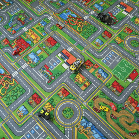 Echantillon tapis de jeu circuit - 15 x 20 cm