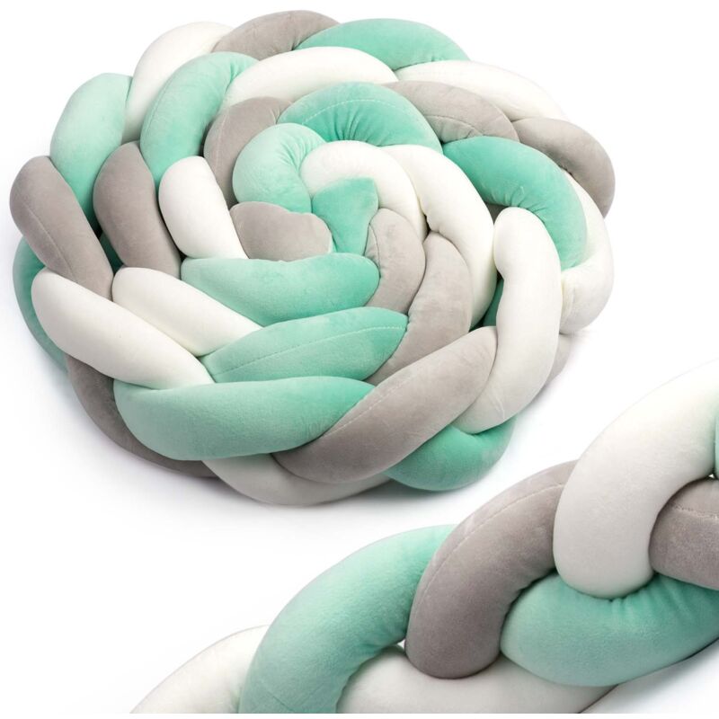 Écharpe de berceau Ricokids 2m - gris menthe