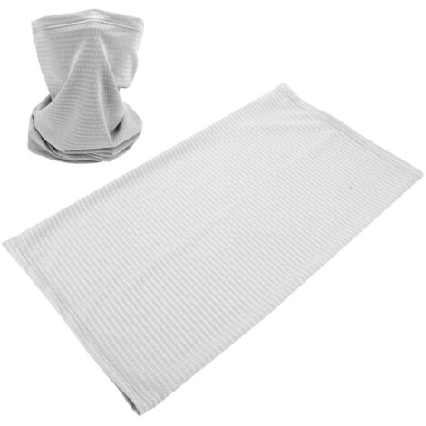 Écharpe multifonction en polyester pour extérieur, protection UV, bandeau et cache-visage (Blanc)
