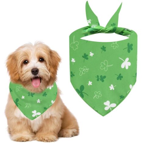 Écharpe pour Chien, Bandana Classique à Carreaux, Bandana pour Chiens, Triangles de Cou lavables pour Chiens de Petite, Moyenne et Grande Taille (Foulard Vert, S)