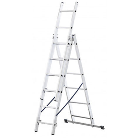 ÉCHELLE 3 ÉLÉMENTS EN ALUMINIUM EASY 297 CM 6+6+6 ÉCHELONS - BR-00-4216
