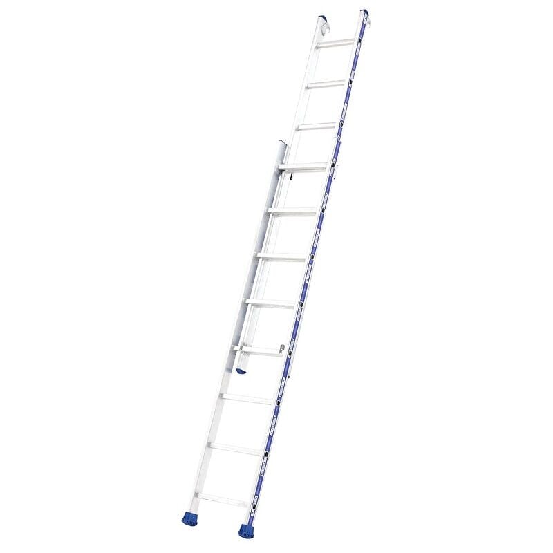 Tubesca Comabi - chelle à coulisse à main 2 plans Platinium, à crochets, sans stabilisateur, 2x6 échelons, hauteur de travail maxi 3,87m - tubesca