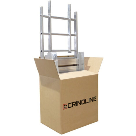 Echelle a crinoline hauteur 4,5m avec crosse de sortie escamotable EN ISO 14 122-4
