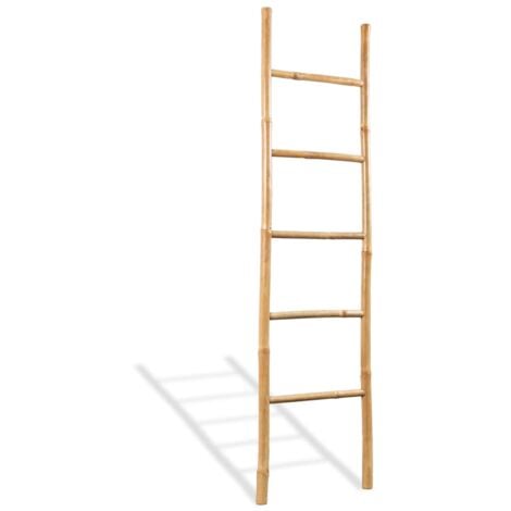 Échelle à serviettes 5 échelons Bambou 150 cm vidaXL