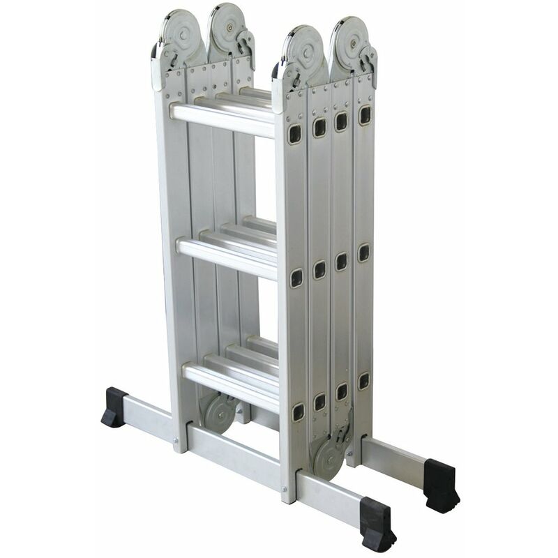 Centaure - Echelle articulée + plate-forme acier 4x3 barreaux