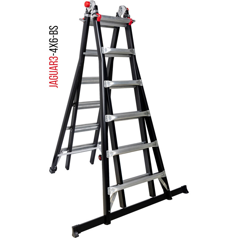 Helder Pro - chelle articulée télescopique JAGUAR3 4x6 avec barre stabilisatrice - JAG3-4x6BS