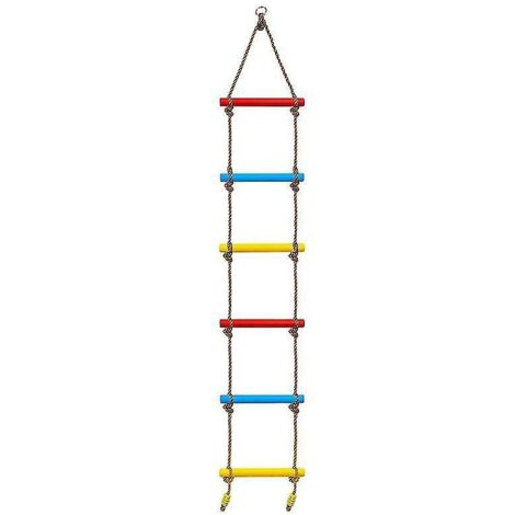 Échelle avec mousquetons, échelle de corde pour enfants, échelle d'arbre, balançoire à grimper, échelle de corde à bascule Scrollsqy