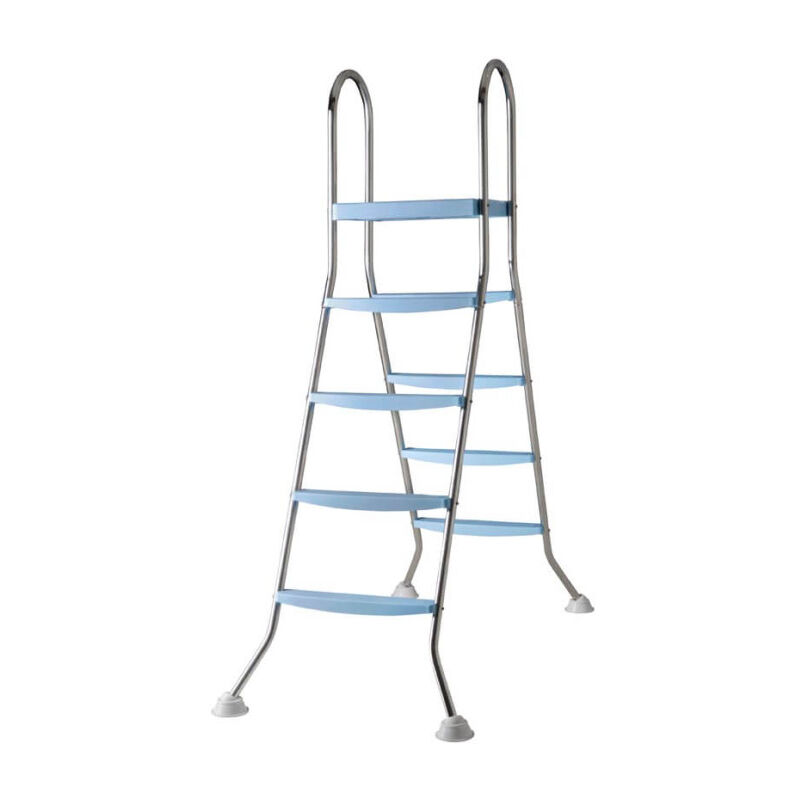 Echelle inox 2x4 marches + Plateforme pour piscine hors sol 1,42m - GRE