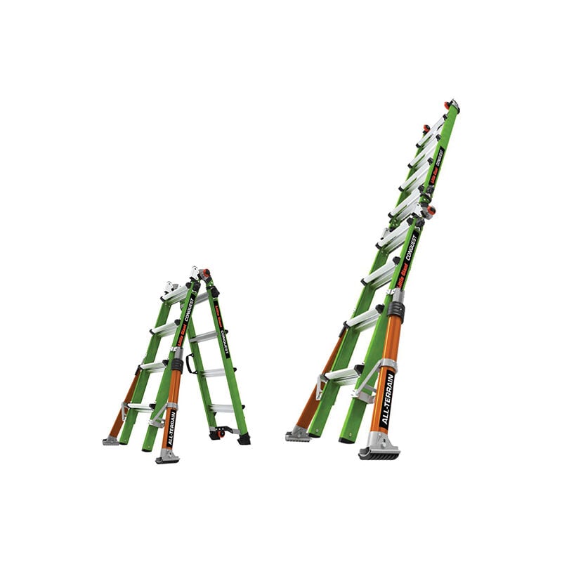 Echelle isolante télescopique - Hauteur max. de travail 5.55m - LIG-17107