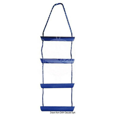 Échelle De Coupée En Corde Avec Marches Plastique - Blanc, 3 Tailles Disponibles