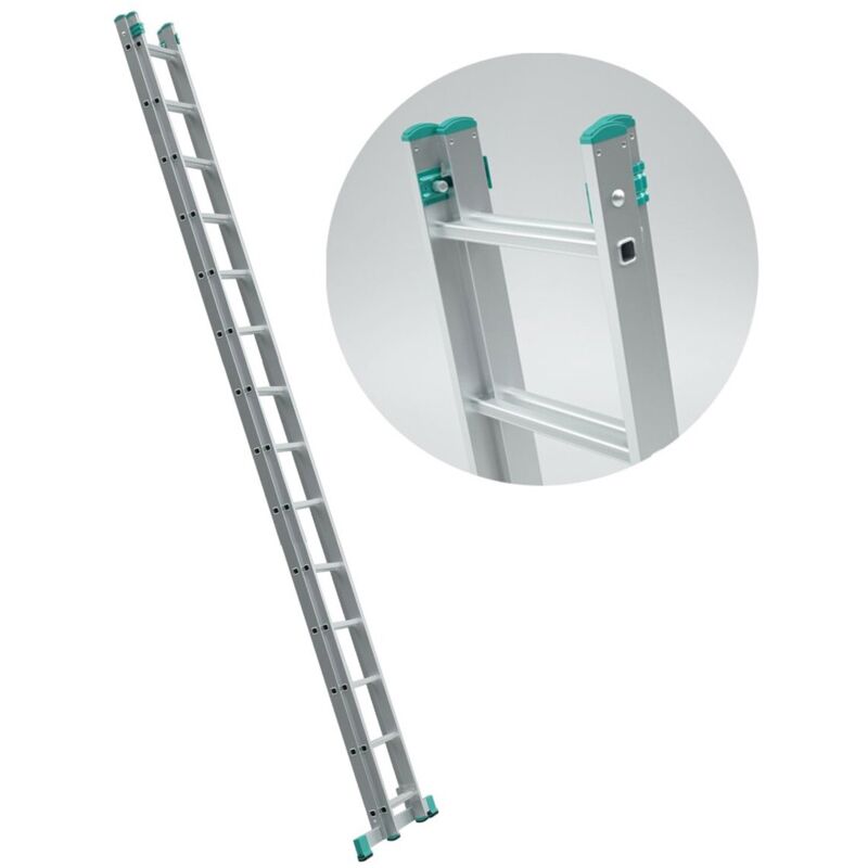 ALVE Echelle transformable 2 plans coulissante extensible 14 marches