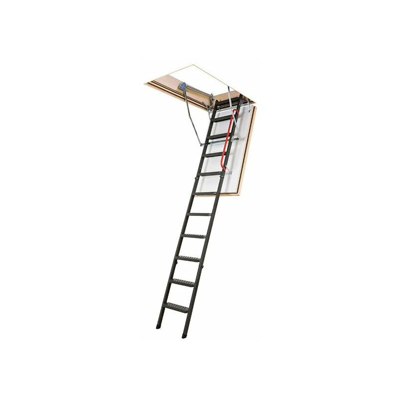 Echelle Direct - Escalier métal coupe feu 60min - 3.60m sous plafond - Trémie 70x144cm - LMF60/70144-360