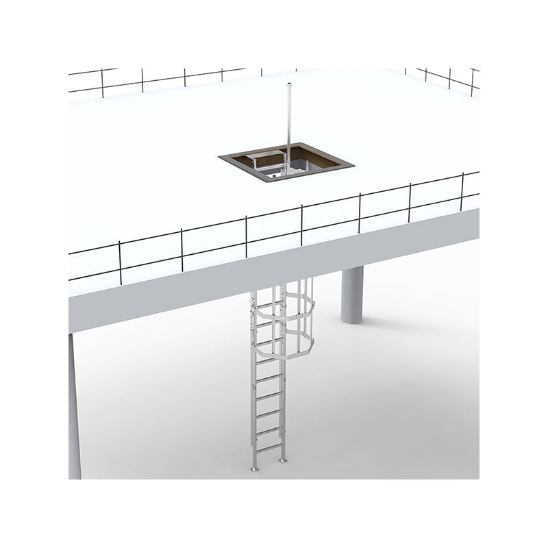 Echelle à crinoline pour façades en pierre - Hauteur de bâtiment 3.00m - CS/SD/300/MR