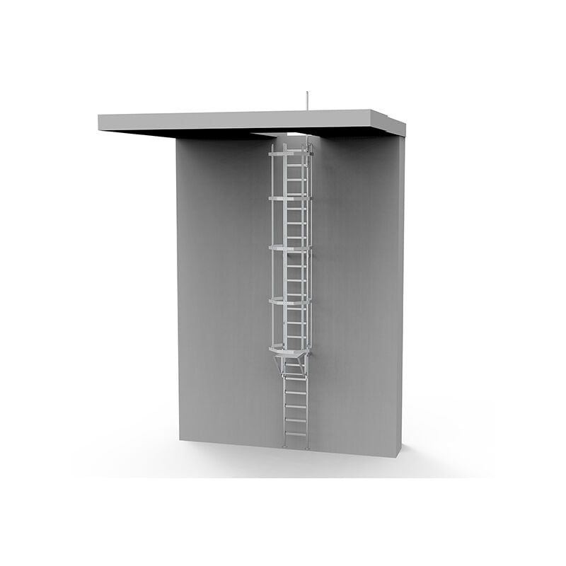 Matisère - Echelle à crinoline pour fenètre de toit - Hauteur de bâtiment 3.50m - CS/SD/350/CVAP